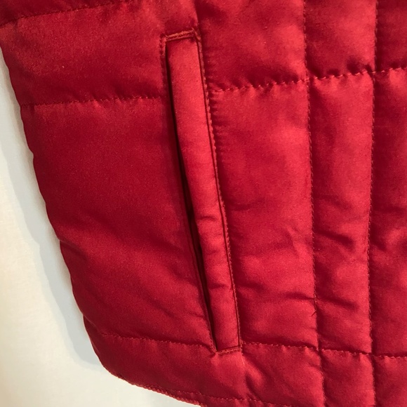 Eddie Bauer Jacket Coat Red Quilted Pockets New With Tags Women's Size Large - Picture 10 of 12
